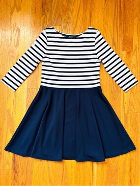 POLO Ralph Lauren Striped Jersey Ponte Dress EXCELLENT condition, Girls M (8-10)